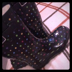 🎉😮😆Polka Dot Rainboots NWOT😆😮🎉FINAL DROP